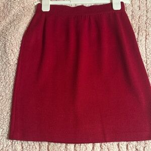 St. John Rich Red Pencil Skirt